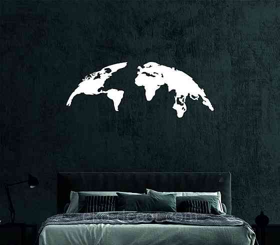 Декоративное настенное Панно «Земля», Декор на стену 70*26 см, Белый Киев