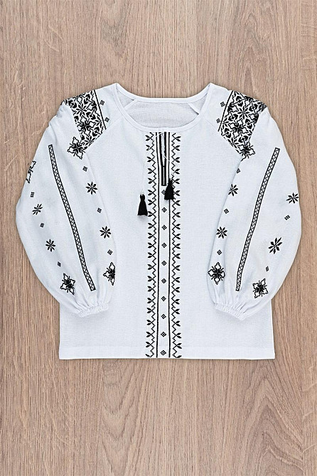 Вишиванка для дівчаток і підлітків, біла топ Київ - фото 3