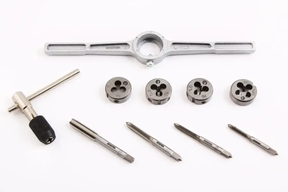 Набор плашек и метчиков Intertool (10 ед.) М4-М8 Винница - изображение 1