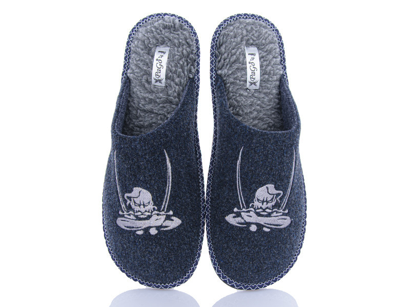 Тапочки мужские синие Войлок PaGo Козак овчина 48 Одесса - изображение 2