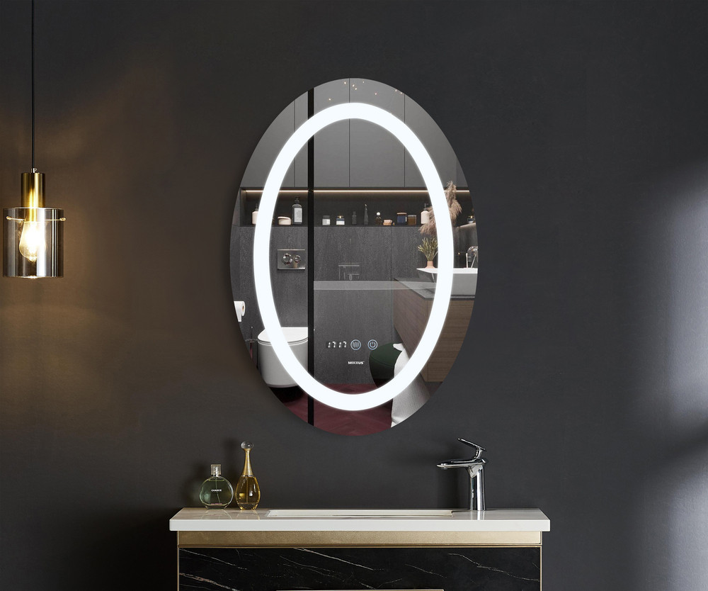 Зеркало Mixxus PLAIN MV02-60x80 с Led Touch, Anti-fog, димером, регулятором яркости, часами (MI6933) Киев - изображение 7