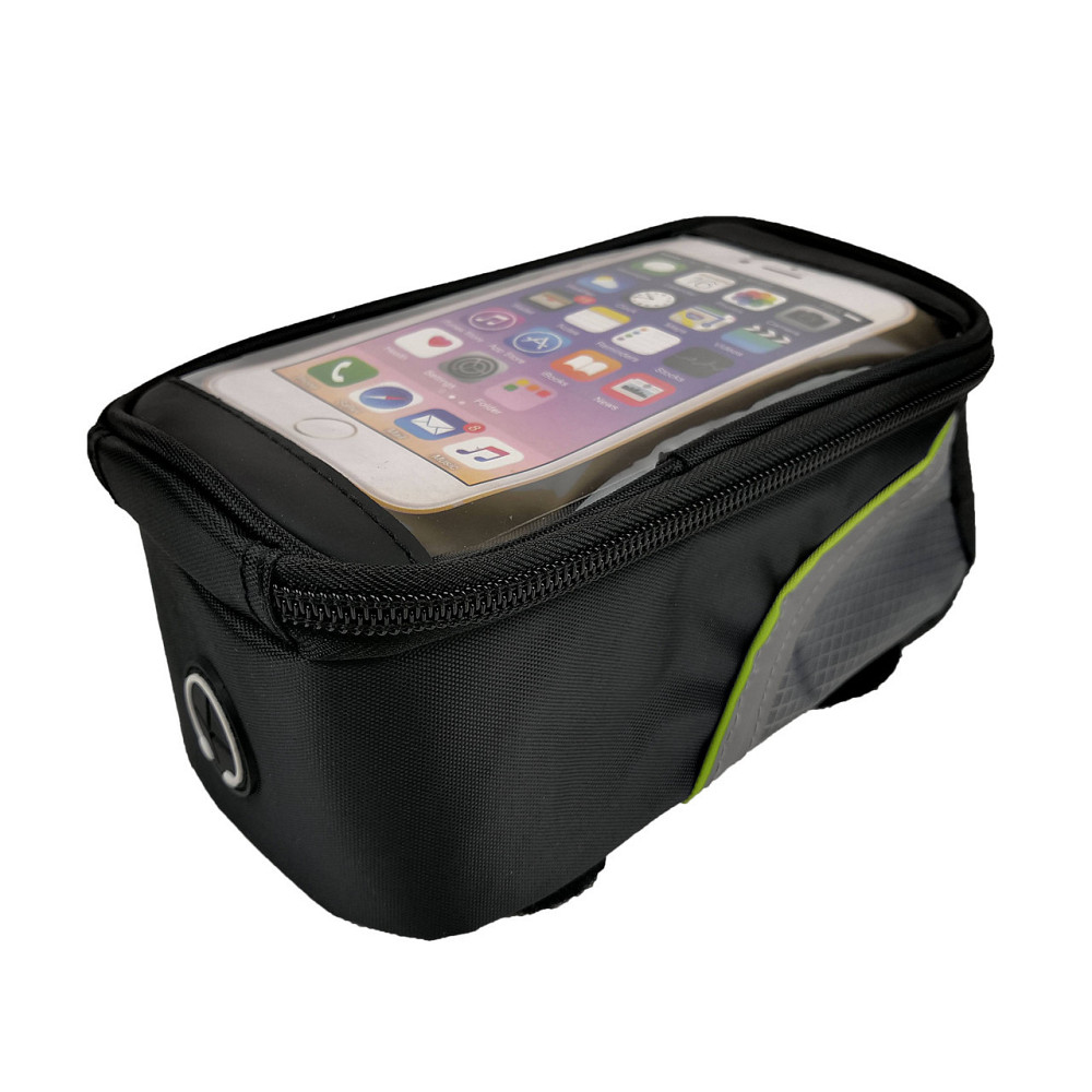 Велосипедна сумка для смартфона на раму ROSWHEEL чорно-сіра Бровари - фото 3