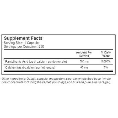 Пантотенова кислота (Pantothenic acid) 100 капсул Київ
