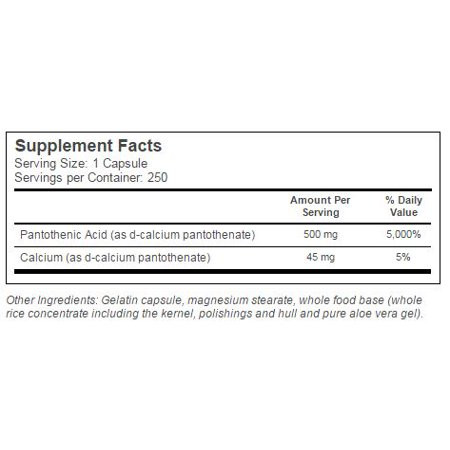 Пантотеновая кислота (Pantothenic acid) 100 капсул Киев - изображение 2