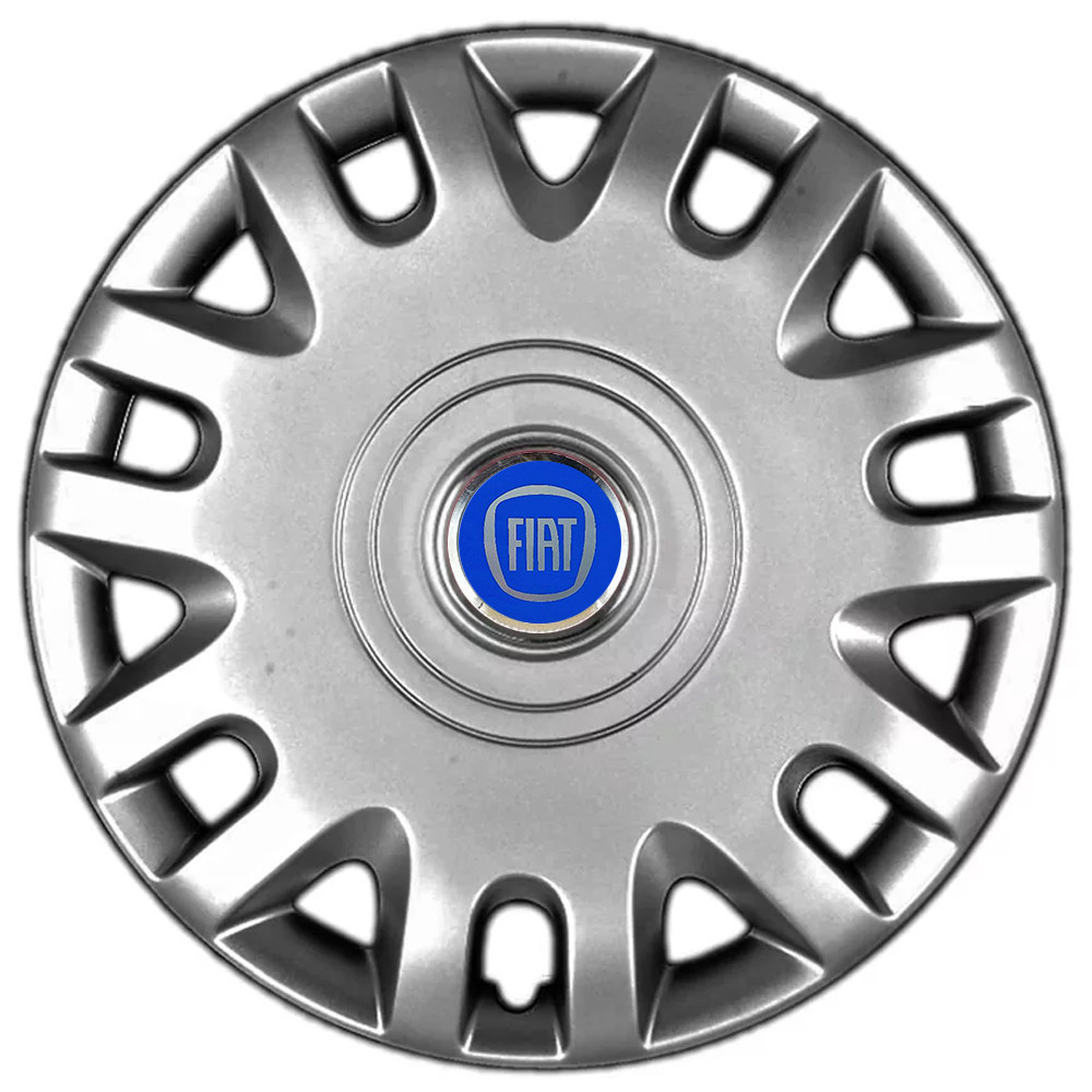 Автомобільні модельні ковпаки R15 Fiat (синій) 333 4шт, SJS, сріблясті Вінниця - фото 1