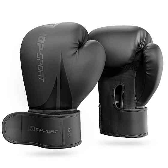Боксерські рукавиці Hop-Sport HS-BG12 12oz чорні Київ