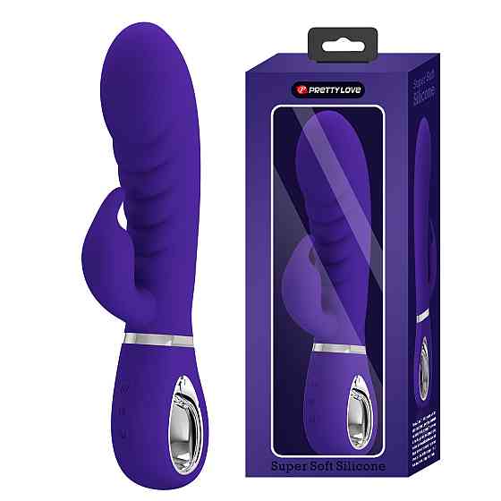 Ребристый вибратор Pretty Love - Prescott Purple, BI-014635-3 Sex Aura Киев
