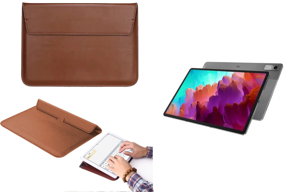 Чохол-конверт VitoCase для Lenovo Xiaoxin Pad Pro 12.7, з функцією підставки для планшета Коричневий Київ - фото 1