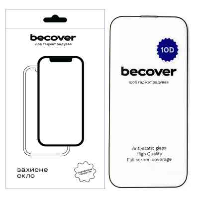 Стекло защитное BeCover Apple iPhone 14 Pro Max 10D Black (711328) Винница