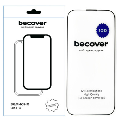 Скло захисне BeCover Apple iPhone 14 Pro Max 10D Black (711328) Вінниця - фото 1