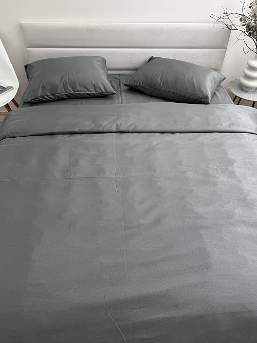 Ecotton Комплект постільної білизни Ecotton двоспальний 180х215 см однотонний сірий Nid Grey Коломыя - изображение 2