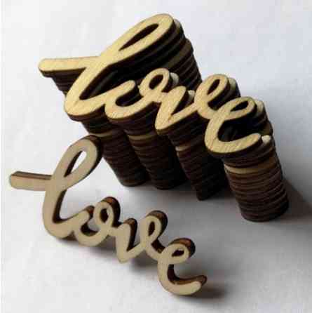 Набір дерев'яних табличок Love 15 штук 5 на 3 см коричневий Київ
