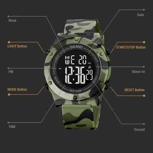 Оригінальні чоловічі годинники SKMEI 1772CMGNBK, Електронні спортивні годинники для туризму IG-75 Івано-Франківськ