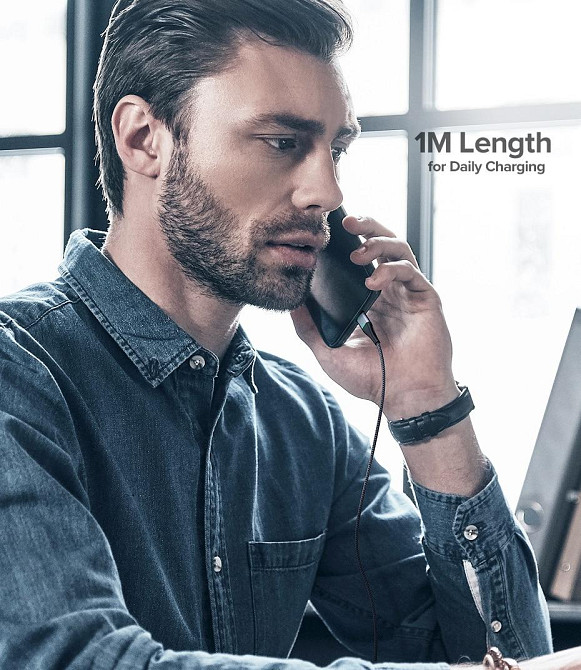 Магнітний кабель Micro USB Ugreen для заряджання і передачі даних (Чорний, 1м) Николаев - изображение 8