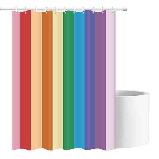 Шторка для ванны из полиэстера водонепроницаемая Bathlux 180x180 см с кольцами, занавеска для ванной комнаты Каменец-Подольский