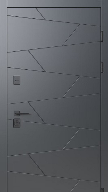 Дверь входная SARMAK Люкс термо Свея деревянная панель ArWood RAL 7016 / ПВХ белое дерево 860x2040 мм правые Киев - изображение 1