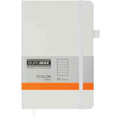 Книга записная Buromax Etalon 125x195 мм 96 листов в линию обложка из искусственной кожи Белая (BM.291260-12) Винница