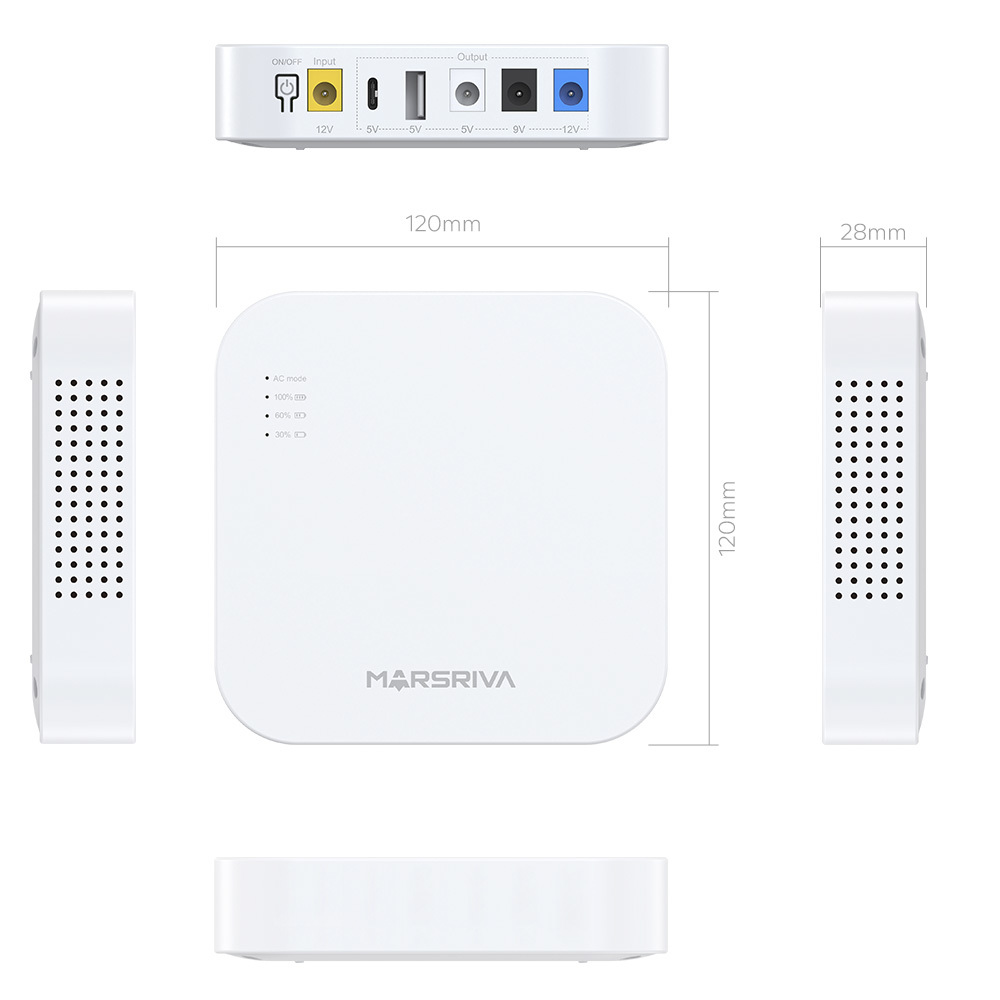 ИБП mini UPS для роутера и модема MARSRIVA KP4 10000 mAh 18W Одесса - изображение 6
