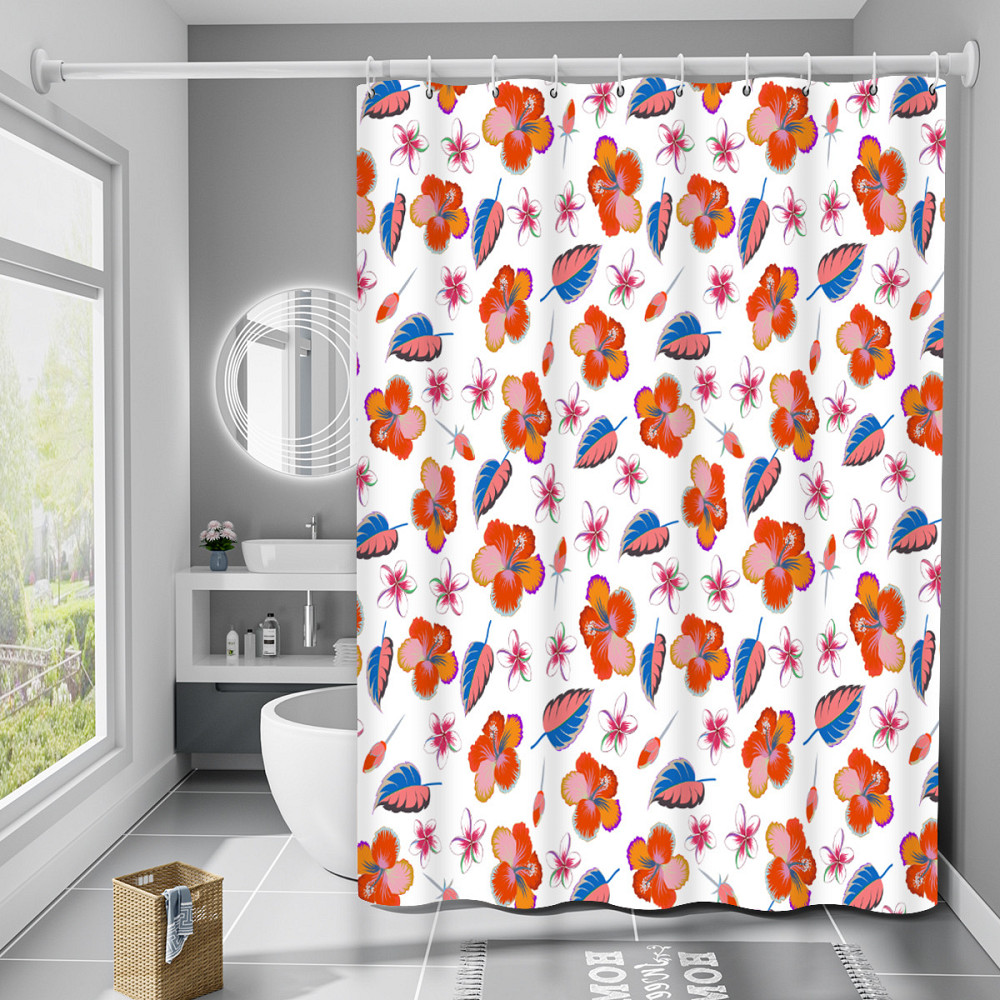 Шторка для ванны из полиэстера водонепроницаемая Bathlux 180x180 см с кольцами, занавеска для ванной комнаты Каменец-Подольский - изображение 1