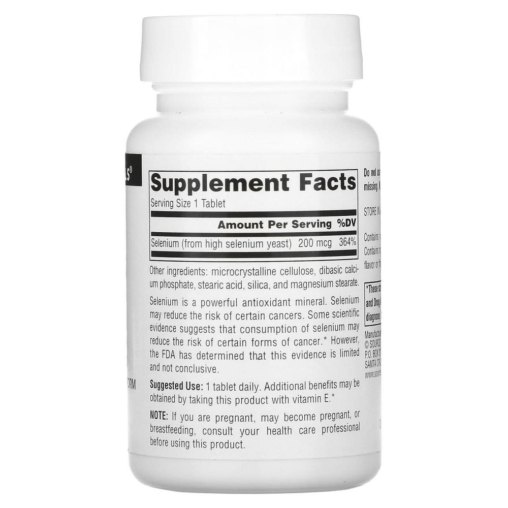 Селен дрожжевой Source Naturals Selenium 200 мкг 120 таб Киев - изображение 2