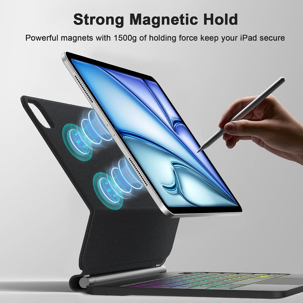 Magic Keyboard для iPad Air 13 (M3 2025, M2 2024) и iPad Pro 12.9 (3–6) Slim магнитная с трекпадом UK Киев - изображение 3