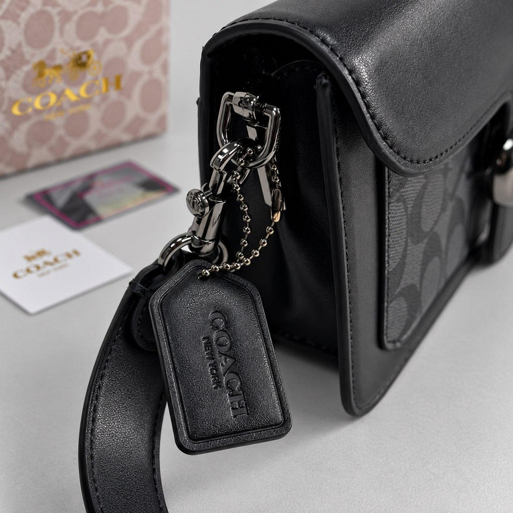Женская стильная кросбоди Coach Tabby Shoulder light grey Lux Киев - изображение 2