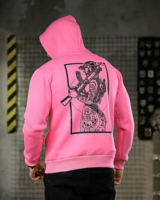 Милитари худи на флисе GENESIS AK47 pink ПП8070 Одесса - изображение 1