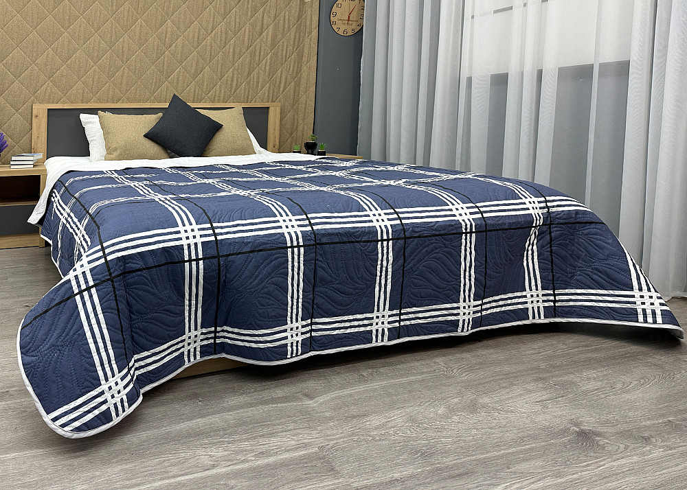 Покривало декоративне Decorator Kelso 215х240 см синій з білим (85-202) Київ - фото 4