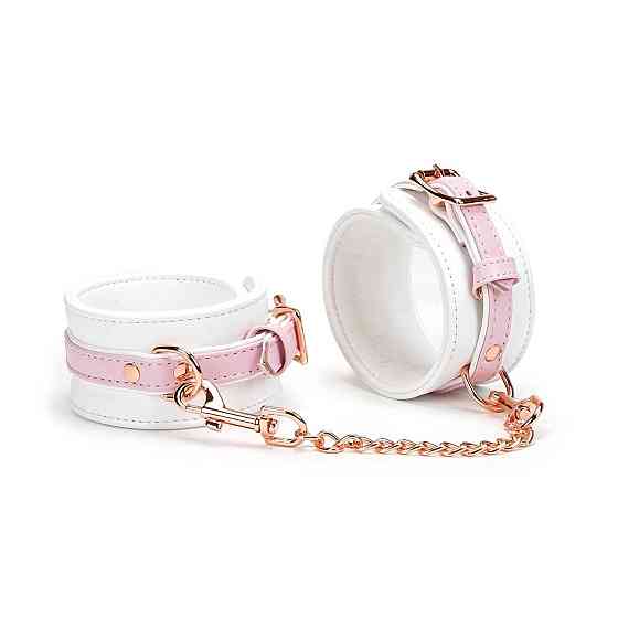 Поножі Liebe Seele White & Pink Fairy Leather Ankle Cuffs Sex Aura Київ