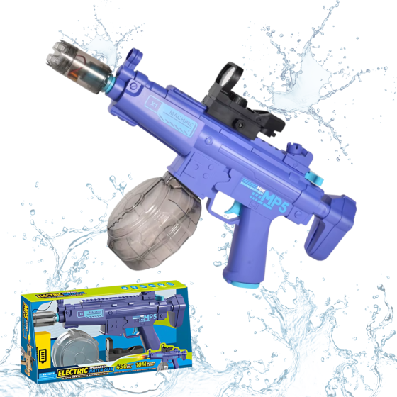 Водний електричний пістолет для дітей, водний автомат МР5 на акумуляторі з підсвічуванням, іграшковий, фіолетовий Кам'янець-Подільський