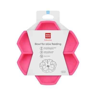 Универсальная посуда для животных WAUDOG Silicone миска для медленного питания 450 мл розовая (23537) Винница