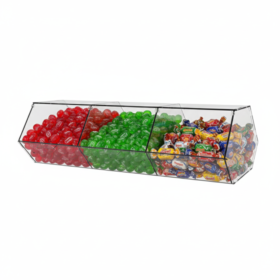 Диспенсер EKOSTAR для мармеладов, снеков, орехов 3 ячейки Киев