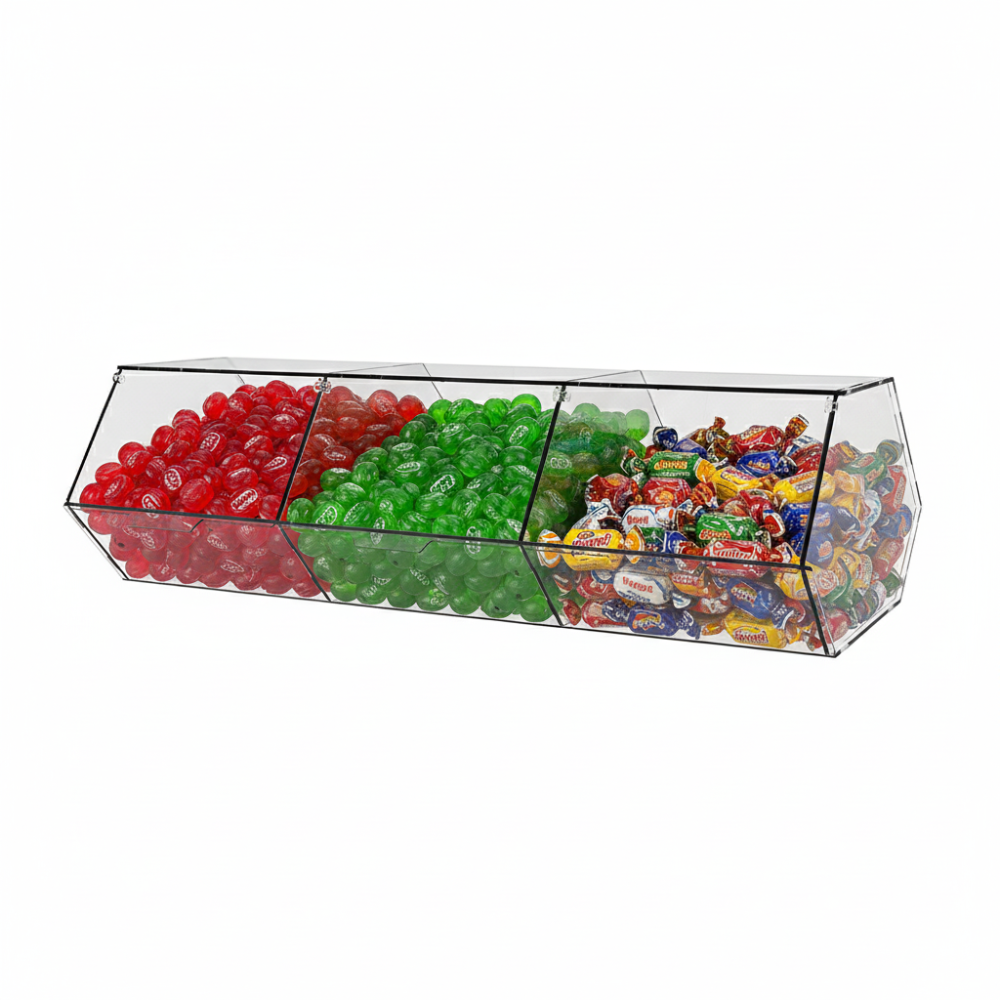 Диспенсер EKOSTAR для мармеладов, снеков, орехов 3 ячейки Киев - изображение 1