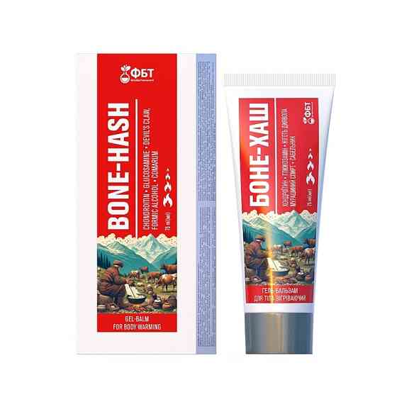 Гель-бальзам ФитоБиоТехнологии Гель-бальзам для тела БОНЕ-ХАШ согревающий 75мл Луцк