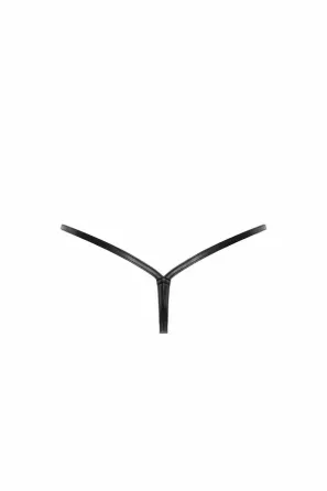 Трусики Noir Handmade P012 Wild crocodile wetlook thong with double opening - M Львів