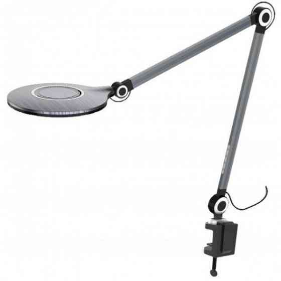 Круглая LED-лампа на струбцине. Киев