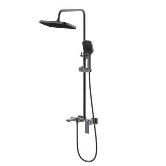 Душова система з виливом Qtap Gemini на три споживачі QTGEM111GMB45688 Gunmetal Black PVD графіт Київ