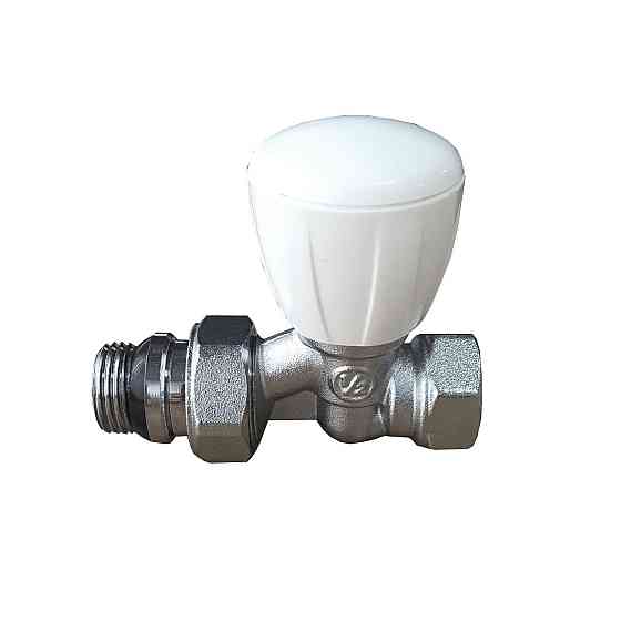 Кран радиаторный прямой SOLOMON 1/2″ с резиновым уплотнителем 161404 верх (000015233) Киев