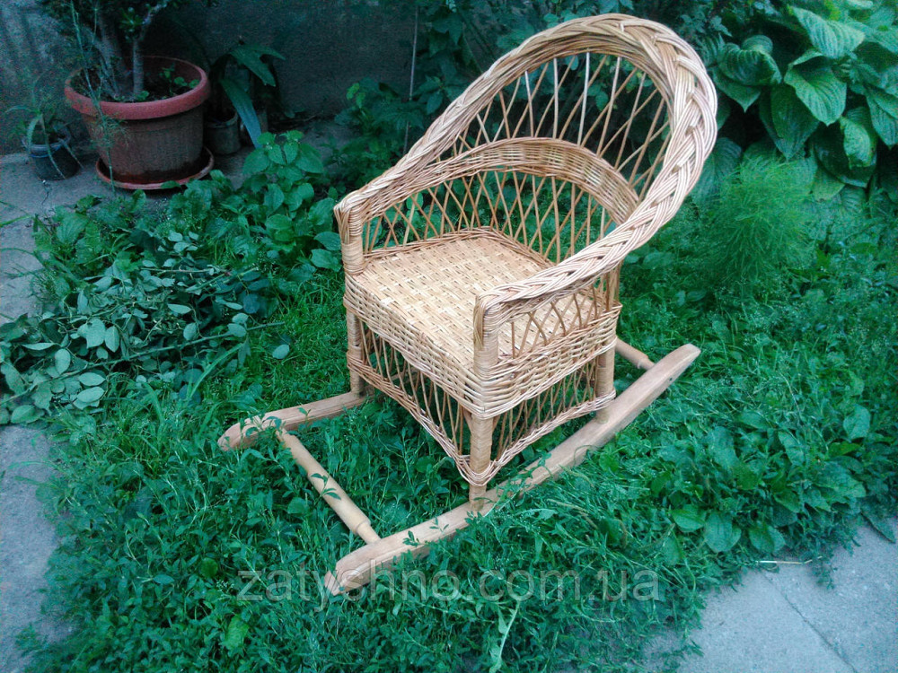 Дитяче плетене крісло гойдалка Київ - фото 1