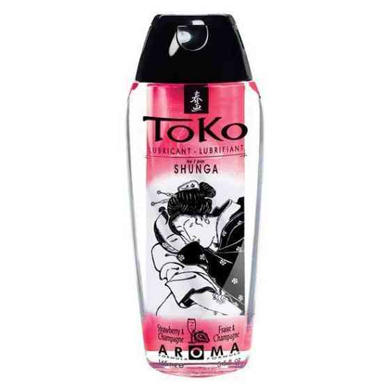 Лубрикант на водной основе Shunga Toko AROMA – Sparkling Strawberry Wine (165 мл), не содержит сахара Sex Aura Киев