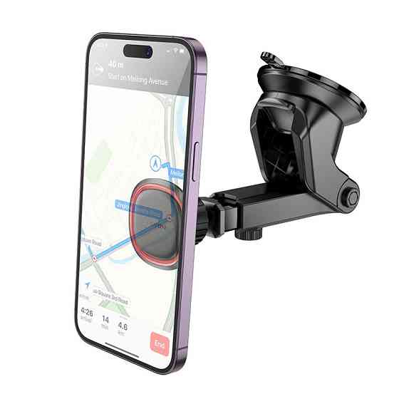 Автотримач для телефона BOROFONE BH125 Roman magnetic car holder (center console) Black and Red Київ