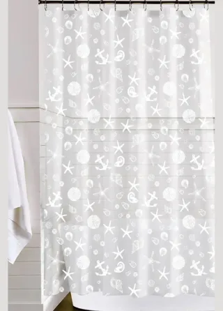 Шторка для ванной и душа 180x180 см водонепроницаемая,штора для душевой и ванной комнаты с крючками,прозрачная Каменец-Подольский