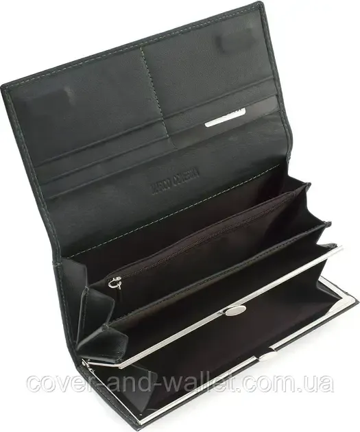 Женский кожаный кошелёк на магнитах красного цвета Marco Coverna MC 1411 Зеленый Киев - изображение 5