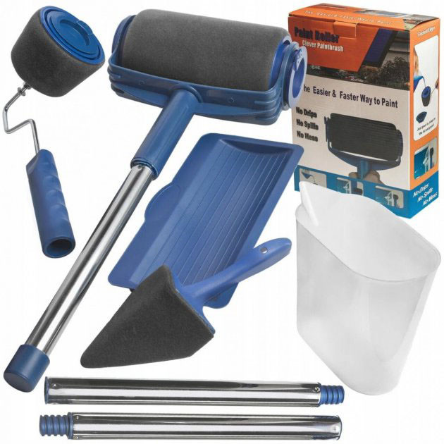 Набір для фарбування стін стелі підлоги валик з резервуаром Paint Roller 5 в 1 JR-32 Івано-Франківськ - фото 2