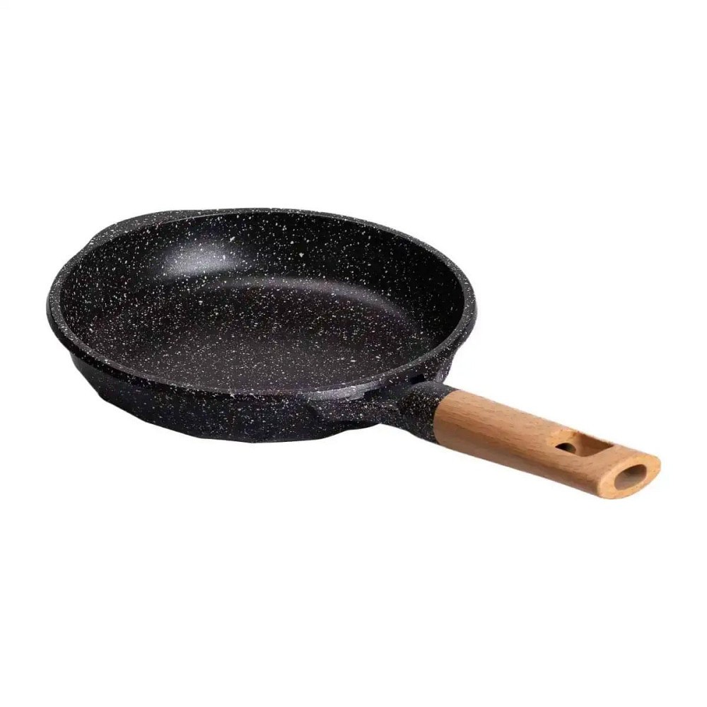 Алюминиевая сковорода 1,4 л, мраморное антипригарное покрытие Ø 22 см, толстое дно MGC черный HP-4-417B Киев - изображение 3