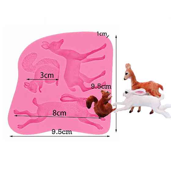 Молд силиконовый Лесные звери 95 на 95 см розовый Киев