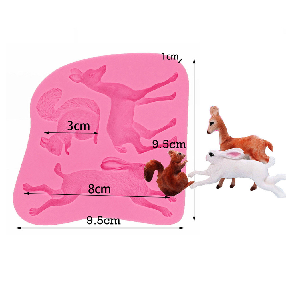 Молд силиконовый Лесные звери 95 на 95 см розовый Киев - изображение 2