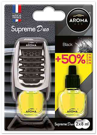 Ароматизатор Aroma Car Supreme Duo Slim Black рідкий 7мл Київ