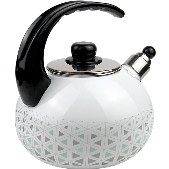 Чайник 2,5л емальований зі свистком білий KAMILLE Житомир - фото 2