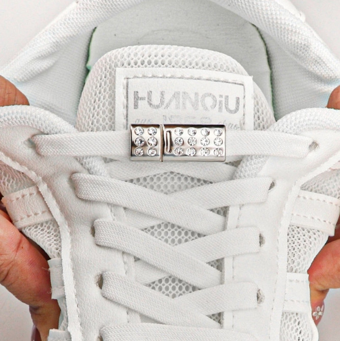 Шнурки эластичные без завязок с магнитной застежкой со стразами Смела - изображение 5